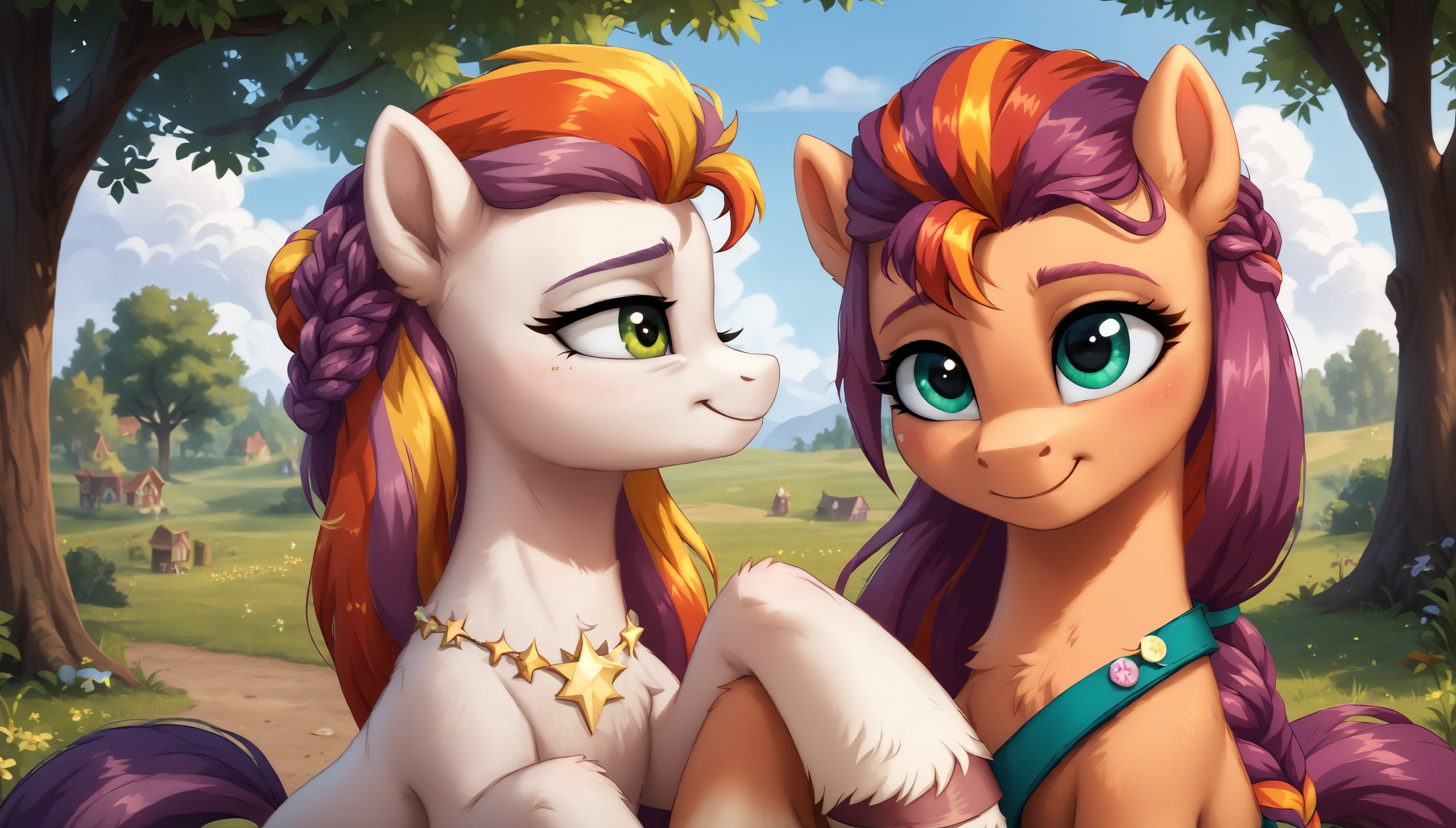 06955-3124155627-score_9, score_8_up, score_7_up, score_6_up, score_5_up, score_4_up, rating_safe,_ duo tears of joy, sitting hugging, earth pony.jpg